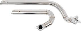 img 2 attached to 🏍️ High-performance Chrome Worldmotop Exhaust Muffler Pipe for Yamaha V Star 650 XVS650 XVS400 Dragstar 650 400