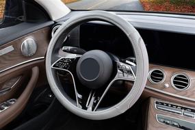 img 2 attached to Autopect Microfiber Leather Auto Car Steering Wheel Cover For Cars