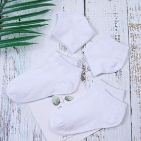 img 1 attached to 25 пар детских носков с низким вырезом: полуподушка до щиколотки Athletic от Cooraby