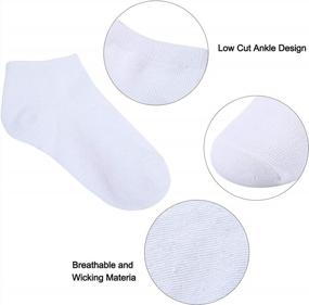 img 3 attached to 25 Pairs Kids' Low Cut Socks: Half Cushion Sport Ankle Athletic By Cooraby