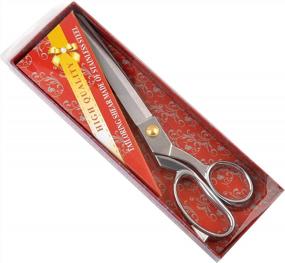 img 2 attached to 10.5-Inch Heavy Duty Scissors For Precise Cutting Of Fabric, Leather, And Raw Materials - Silver" By EZthings®