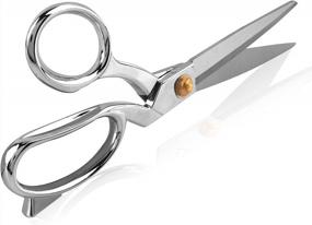 img 4 attached to 10.5-Inch Heavy Duty Scissors For Precise Cutting Of Fabric, Leather, And Raw Materials - Silver" By EZthings®