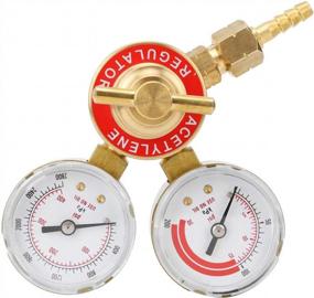 img 4 attached to Commercial And Industrial Acetylene Regulator Gauge With Female Thread CGA200 For Optimal Gas Control