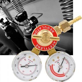 img 3 attached to Commercial And Industrial Acetylene Regulator Gauge With Female Thread CGA200 For Optimal Gas Control