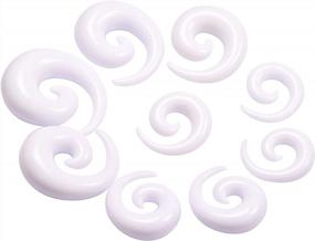img 2 attached to Oyaface Acrylic Big Gauges Set Tapers Plugs Ear Stretching Kit 00G-20MM Piercings