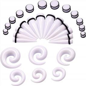 img 3 attached to Oyaface Acrylic Big Gauges Set Tapers Plugs Ear Stretching Kit 00G-20MM Piercings