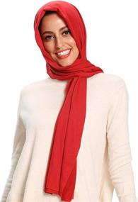 img 2 attached to Hijab Women Jersey Scarfs Muslim Women's Accessories ~ Scarves & Wraps