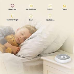 img 2 attached to 🔊 Portable Sound Machine: Sleep White Noise for Babies, True Heartbeat Input, 9 Soundtracks with Adjustable Volume, Timer & Memory, Dual Power Supply