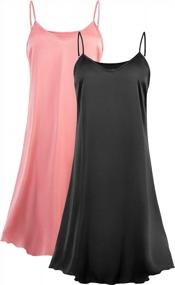 img 4 attached to Sensual Silk Nighties: Daily Pack Of Two By Femofit For Women