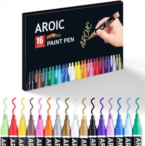 img 3 attached to Versatile 16Pack Oil-Based Paint Markers For DIY Crafts On Any Surface - Waterproof And Long-Lasting