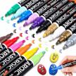 versatile 16pack oil-based paint markers for diy crafts on any surface - waterproof and long-lasting logo