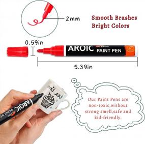 img 2 attached to Versatile 16Pack Oil-Based Paint Markers For DIY Crafts On Any Surface - Waterproof And Long-Lasting