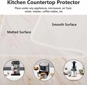 img 1 attached to Protect Your Kitchen Counter With Gartful'S Extra Large Silicone Mat - Heat-Resistant, Nonstick, And Translucent Surface With A 0.2" Raised Edge