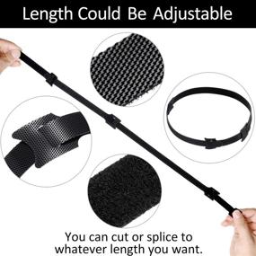 img 2 attached to 🔗 Riakrum 120 Pieces Reusable Cable Ties - Adjustable Hook and Loop Straps Set: 3, 6 & 10 Inch - Black Nylon Cord Fasteners for Multi-Purpose Wire Tying & Organization