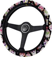 🌸 eye-catching sugar skulls steering wheel cover for women and girls - a stylish car accessory by horeset логотип