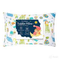 🐻 premium goleem toddler pillow set with cotton pillowcase 13x18 - soft sleep pillow for kids - machine washable, perfect for crib, bed, toddler cot, and travel - animal printed design logo