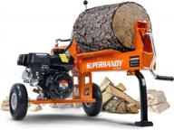 commercial 20 ton gas-powered log splitter with 7 hp engine and automatic wood splitting wedge machine for fireplace burning firewood supply - superhandy logo