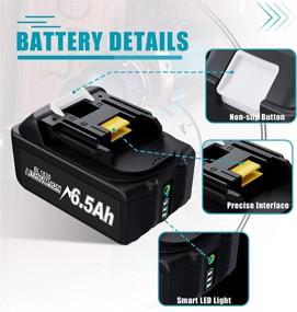 img 1 attached to Upgrade Your Makita Power Tools With Bonacell'S 6.5Ah 18V Replacement Battery - Compatible With BL1860 BL1850 BL1840 And More - 2 Pack Offer!