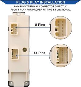 img 2 attached to 🚗 AIYiGu Master Power Window Switch Front Left Driver Side for Chevrolet Colorado, GMC Canyon, Hummer H3 - OE 25779767