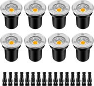 zuckeo low voltage landscape led well lights - 3w, waterproof, 12v-24v, in-ground lights for outdoor garden, driveway, deck, step - 8 pack warm white логотип
