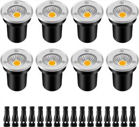 img 4 attached to ZUCKEO Low Voltage Landscape LED Well Lights - 3W, Waterproof, 12V-24V, In-Ground Lights for Outdoor Garden, Driveway, Deck, Step - 8 Pack Warm White