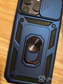 img 6 attached to Сверхмощный защитный чехол Goton Armor военного класса для IPhone 13 Pro Max 6.7 с крышкой слайд-камеры, подставкой и магнитным автомобильным держателем - серебристый (6,7 дюйма)