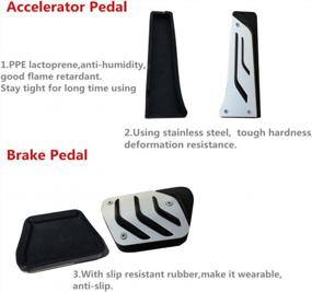 img 1 attached to Jaronx Compatible With BMW Pedal Covers, No Drill Gas Brake Pedal Stainless Steel Anti-Slip Brake Pedal Cover (Compatible With BMW 1 2 3 4 5 6 7 X3 X4 X5 X6 X7,F15 F16 F30 G11 G20 G30 G01 G02 G05 G07)