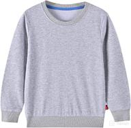 iessra boys girls crewneck sweatshirts - soft & cozy toddler baby sweatshirt in solid cotton логотип