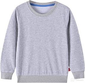 img 2 attached to IESSRA Boys Girls Crewneck Sweatshirts - Soft & Cozy Toddler Baby Sweatshirt in Solid Cotton