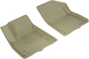 img 4 attached to 3D MAXpider Front Row Custom Fit All-Weather Floor Mat For Select GMC Acadia Models - Kagu Rubber (Tan)