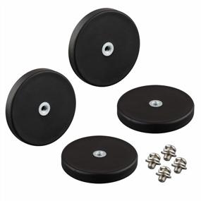 img 4 attached to Strong And Protective Organization: 4-Pack Rubber Coated Neodymium Magnets For Firm And Scratch-Free Tool Mounting
