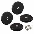 strong and protective organization: 4-pack rubber coated neodymium magnets for firm and scratch-free tool mounting logo
