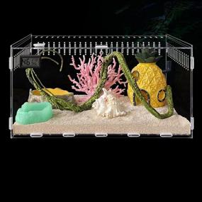 img 1 attached to 🐍 Magnetic Acrylic Reptile Cage: Ideal Terrarium for Tarantulas, Scorpions, Lizards, Snakes, and More