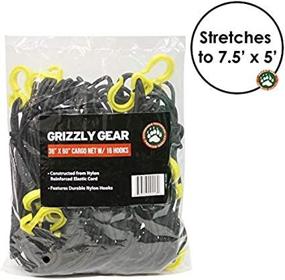 img 1 attached to 🚚 Grizzly Gear Large Bungee Cargo Net: Heavy-Duty Weatherproof Trailer Net - 7" Mesh Stretches to 7.5' x 5' - Compatible with All Truck Beds