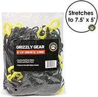 🚚 grizzly gear large bungee cargo net: heavy-duty weatherproof trailer net - 7" mesh stretches to 7.5' x 5' - compatible with all truck beds логотип