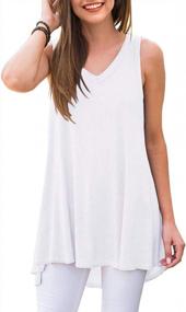 img 3 attached to Stylish Sleeveless V-Neck Tunic Tops For Women - Perfect For Summer!