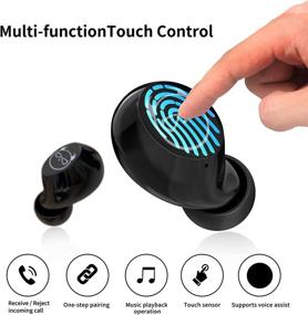 img 2 attached to 🎧 AMAFACE Wireless Earbuds: Bluetooth 5.0 Stereo Headphones with Cartoon Charging Case & Built-in Mic - CVC8.0 Noise Reduction, IPX5 Waterproof, Touch Controls, Perfect for Sports