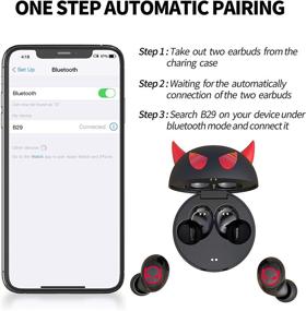 img 3 attached to 🎧 AMAFACE Wireless Earbuds: Bluetooth 5.0 Stereo Headphones with Cartoon Charging Case & Built-in Mic - CVC8.0 Noise Reduction, IPX5 Waterproof, Touch Controls, Perfect for Sports