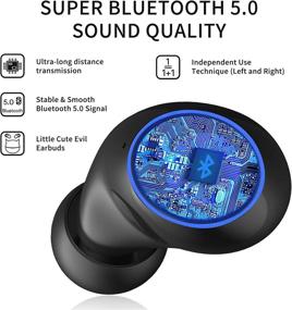 img 1 attached to 🎧 AMAFACE Wireless Earbuds: Bluetooth 5.0 Stereo Headphones with Cartoon Charging Case & Built-in Mic - CVC8.0 Noise Reduction, IPX5 Waterproof, Touch Controls, Perfect for Sports