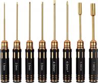 8-piece rc screwdriver set for crawler, helicopter, and airplane models - injora rc tool kit logo