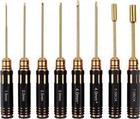 img 4 attached to 8-Piece RC Screwdriver Set For Crawler, Helicopter, And Airplane Models - INJORA RC Tool Kit