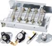 [enhanced nichrome coil] 279838 heating element 3387134 3977767 thermostat 3392519 3977393 thermal fuse complete dryer repair kit replacement by bluestars - exact fit whirlpool kenmore maytag dryers logo