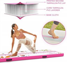 img 1 attached to Get Your Gymnastic On Anywhere With Inflatable Air Mat - Powerful Electric Pump Included - Perfect For Cheerleading, Yoga, Beach And Home Training - Available In 10/13Ft And 4 Inches Thickness