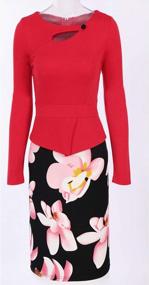 img 3 attached to Floral Pencil Dresses - Womens Long Sleeve Office Dress Perfect For Clubbing And Work By YMING
