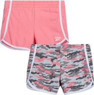 reebok girls active shorts lightweight girls' clothing at active логотип