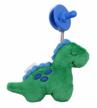dinosaur pacifier and lovey set by itzy ritzy; featuring a blue silicone pacifier and detachable plush dinosaur; perfect for infants and toddlers ages 0 months and up logo