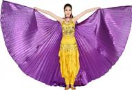 🧚 munafie belly dance isis wings with sticks: perfect adult costume for halloween carnival performance логотип