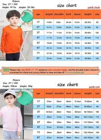 img 2 attached to AIWUHE Unisex Kids Solid Pullover Sweatshirt Long Sleeve T-Shirt Cotton Crewneck Thin Tops 1-8 Years Blouse