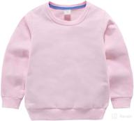 aiwuhe unisex kids solid pullover sweatshirt long sleeve t-shirt cotton crewneck thin tops 1-8 years blouse logo