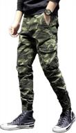 men's streetwear hip hop pockets cuffed joggers camo cargo pants | dsdz logo